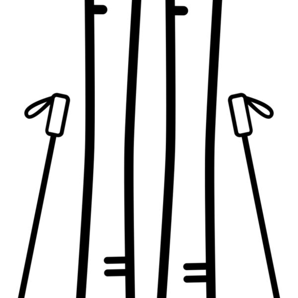 Ski Board and Poles Miniaturansicht