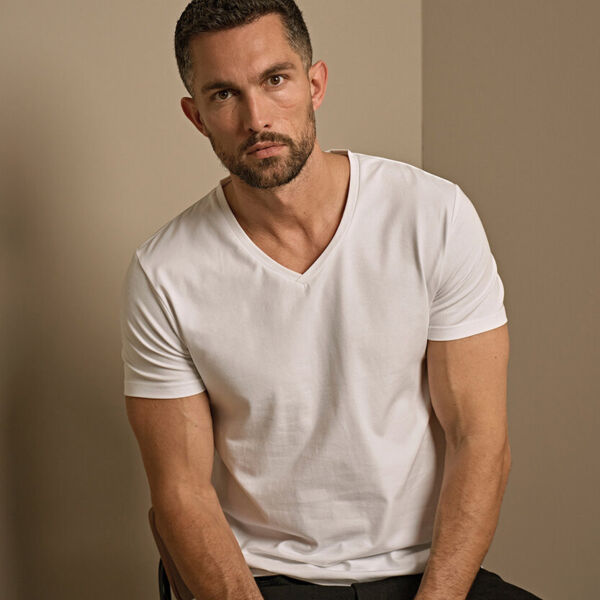 Stretch v-neck tee (401) Miniaturansicht